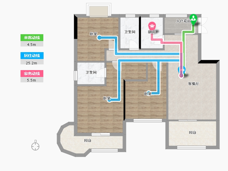 江苏省-镇江市-融恒·紫晶香郡-91.00-户型库-动静线