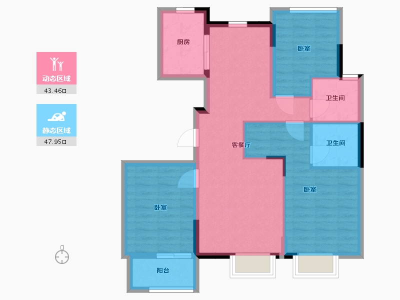 浙江省-湖州市-大家仁皇府（乐山）-81.68-户型库-动静分区