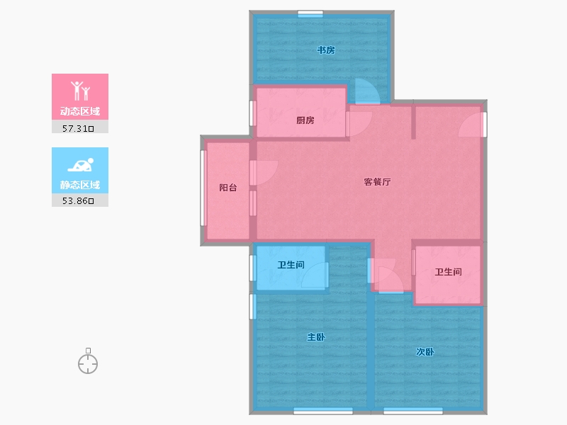 山东省-青岛市-兴源巴黎城-100.00-户型库-动静分区