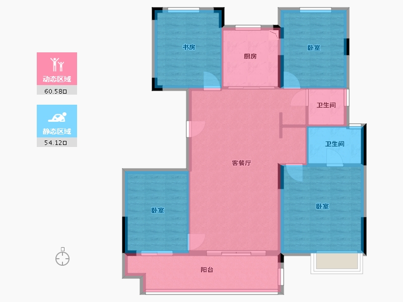 浙江省-湖州市-仁皇·燕澜府-104.00-户型库-动静分区