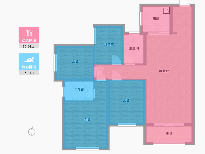 福建省-福州市-中海凤凰熙岸-88.00-户型库-动静分区