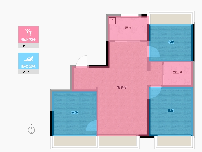 吉林省-长春市-碧桂园·时代之光-62.85-户型库-动静分区