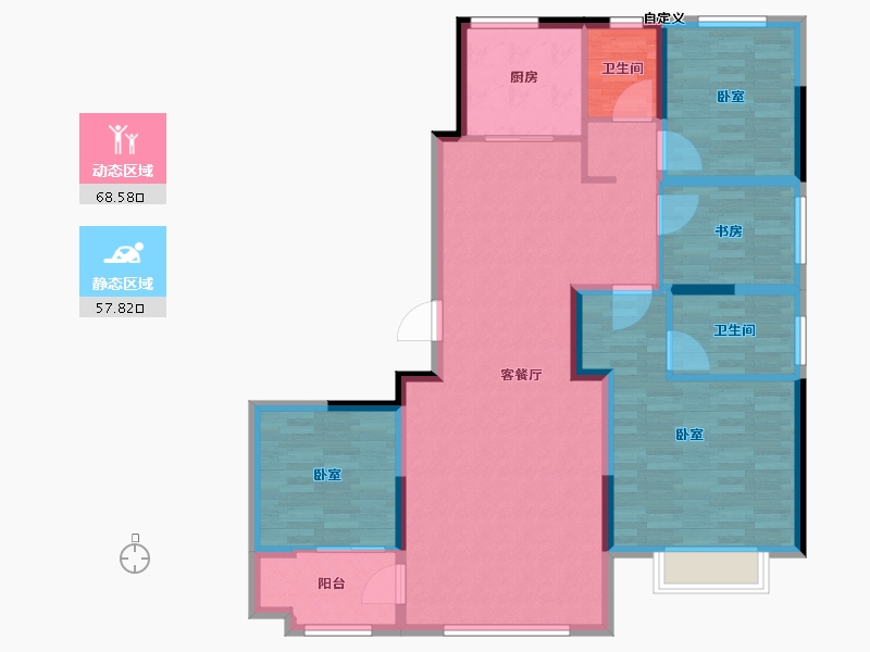 山东省-济南市-公园学府-114.00-户型库-动静分区