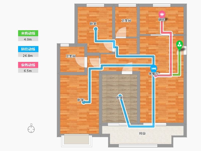 江苏省-镇江市-融创·悦秀园-99.00-户型库-动静线