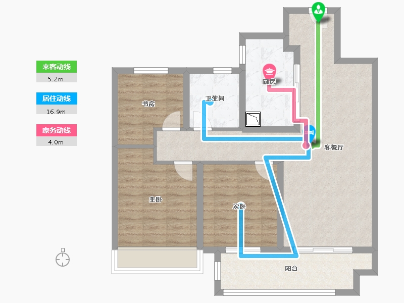 江苏省-徐州市-融创工润 淮海壹号 六樟台-85.00-户型库-动静线