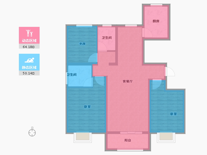 山东省-济南市-畅博尚都-102.20-户型库-动静分区