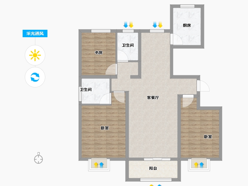 山东省-济南市-畅博尚都-102.20-户型库-采光通风