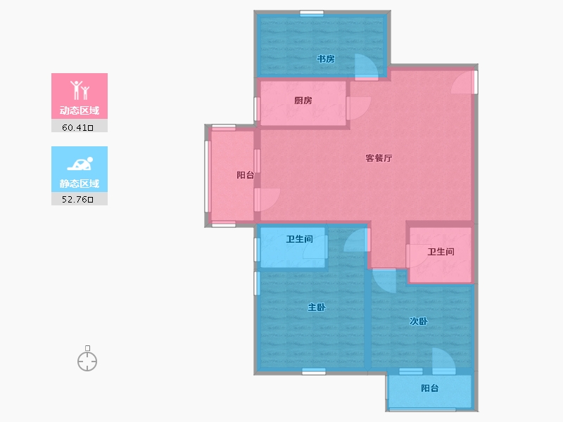 山东省-青岛市-兴源巴黎城-101.70-户型库-动静分区