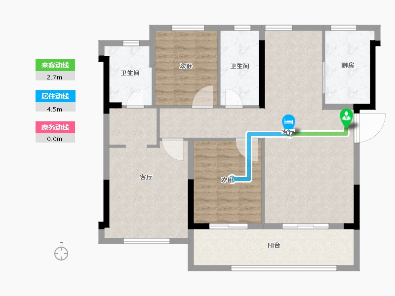 福建省-福州市-世茂远洋·东江湾悦境-106.31-户型库-动静线