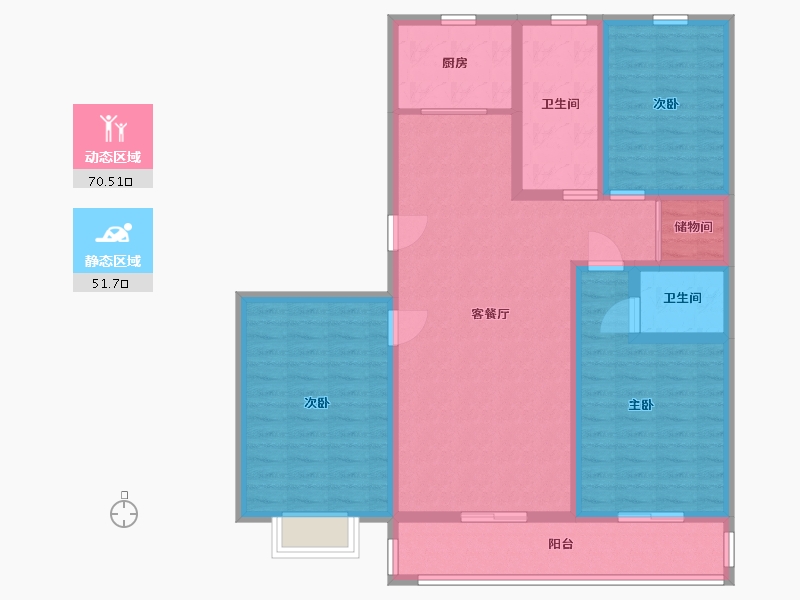 山东省-青岛市-盛泰首府-109.00-户型库-动静分区