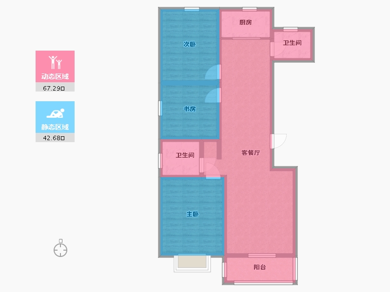 山东省-青岛市-盛泰首府-98.00-户型库-动静分区