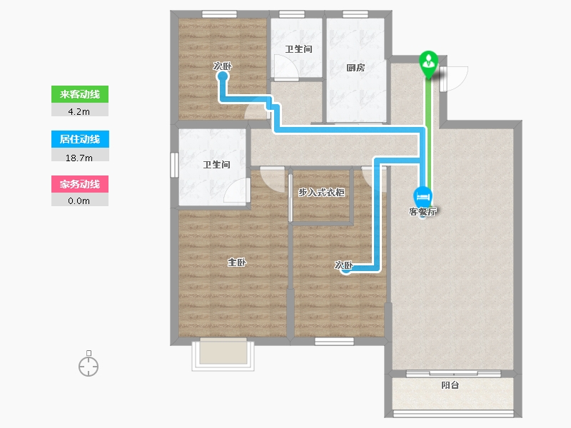 江苏省-泰州市-天逸华府-106.74-户型库-动静线