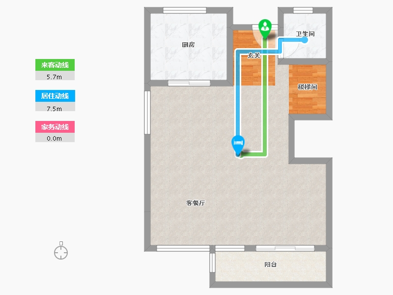 浙江省-湖州市-大家仁皇府云锦-69.74-户型库-动静线