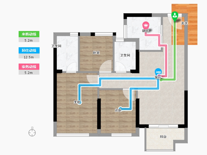 福建省-福州市-融侨誉江-71.00-户型库-动静线