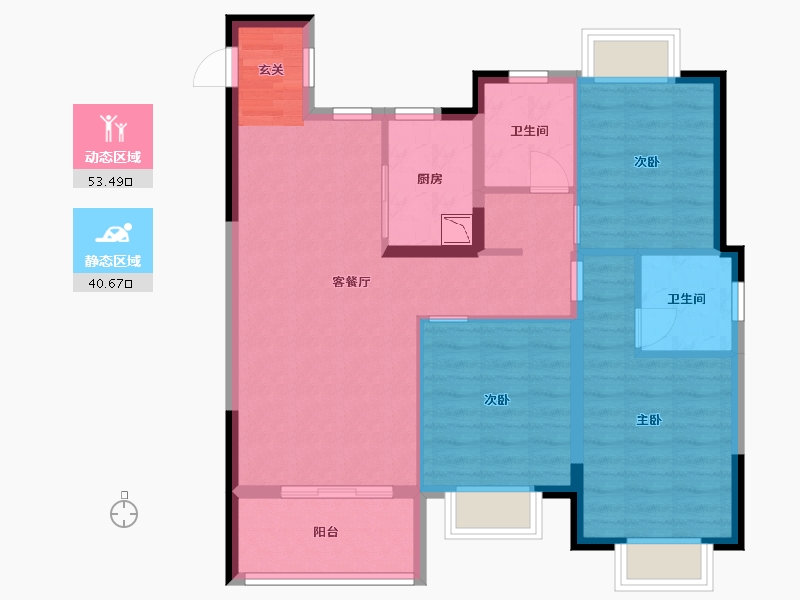 江西省-九江市-中奥世茂·天悦宸央-84.00-户型库-动静分区