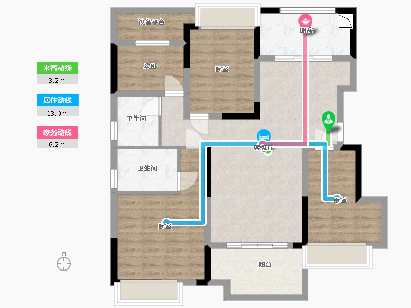 安徽省-合肥市-信达庐阳府-95.00-户型库-动静线