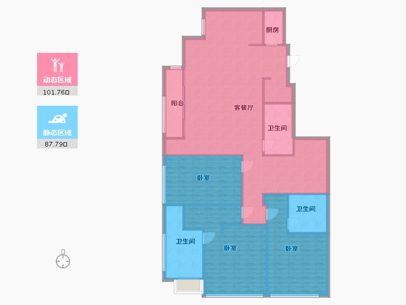 浙江省-温州市-绿城卓越傲旋城-176.00-户型库-动静分区