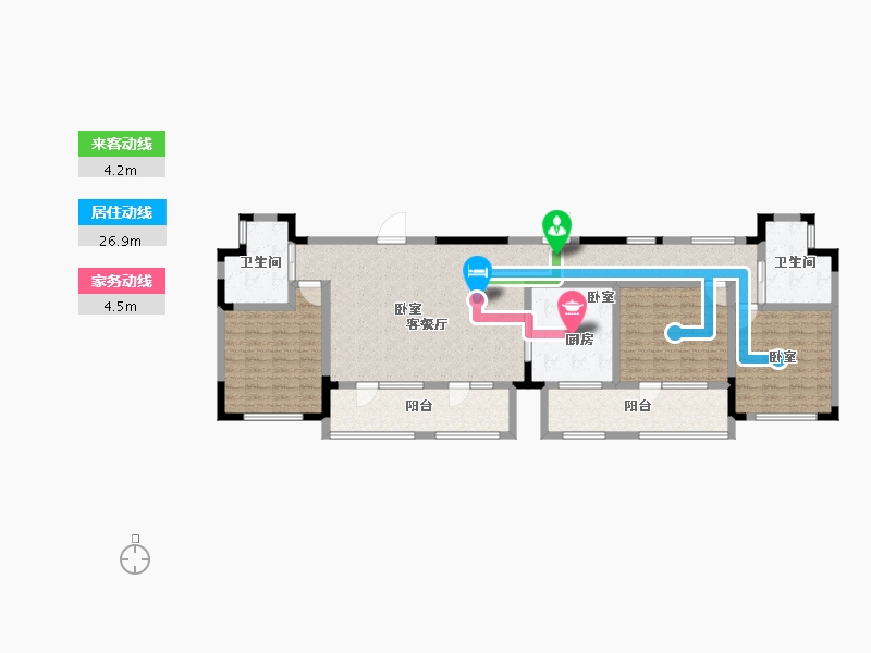 山东省-青岛市-天泰时光印象-128.00-户型库-动静线