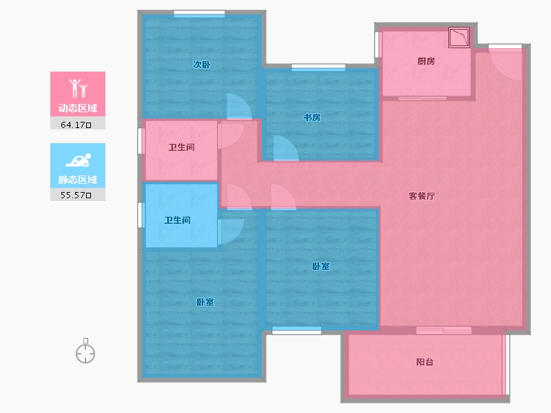 安徽省-合肥市-大富鸿学府-108.00-户型库-动静分区