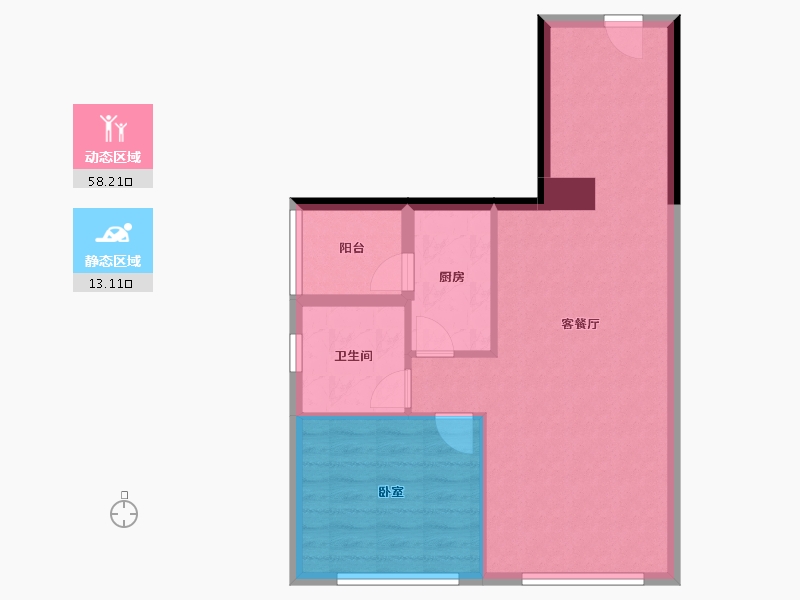 浙江省-杭州市-重庆来福士住宅-64.14-户型库-动静分区