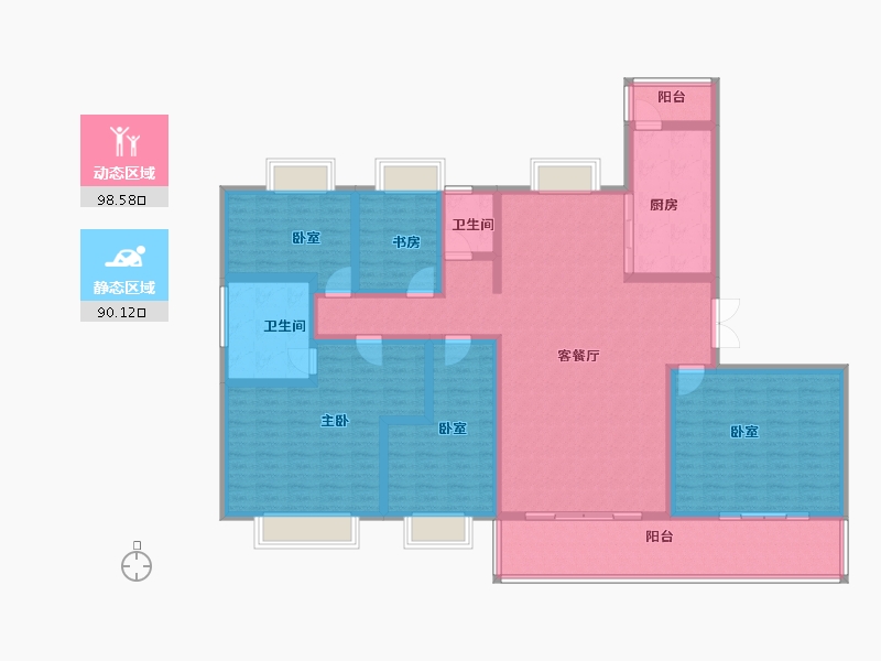 江西省-景德镇市-碧桂园昌南府-169.76-户型库-动静分区