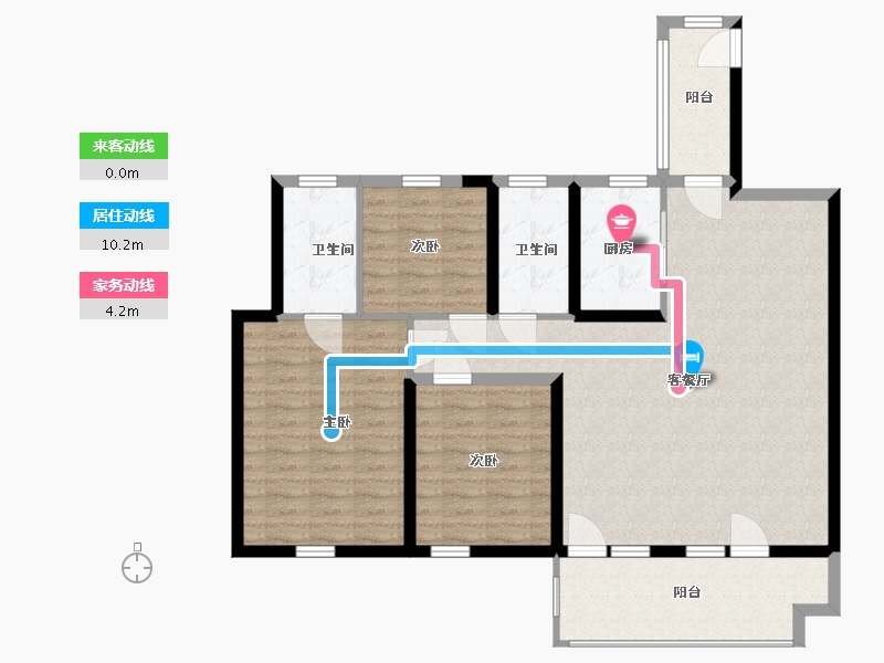 山东省-青岛市-辛安府-106.00-户型库-动静线