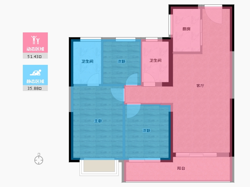 福建省-福州市-融创长乐壹号-79.00-户型库-动静分区