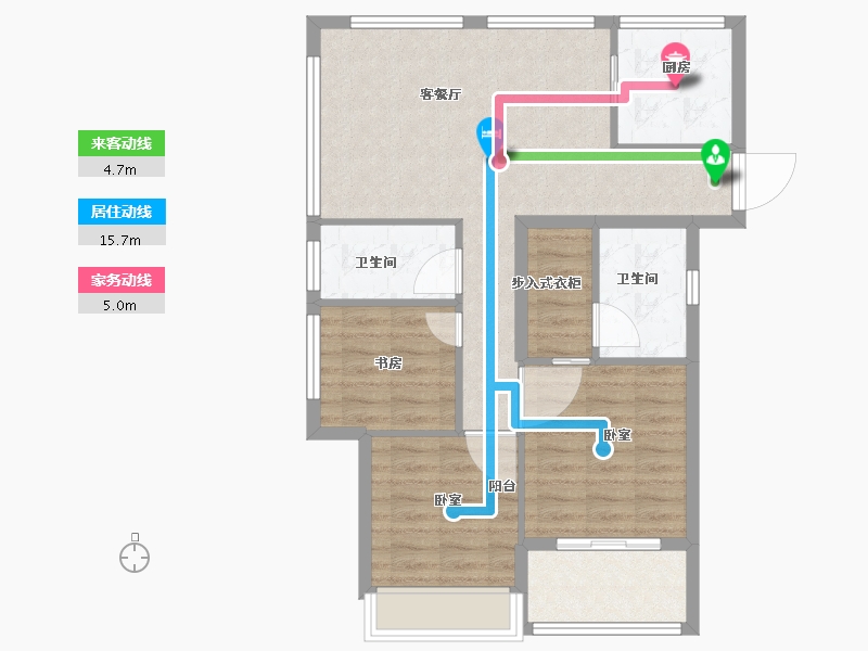 浙江省-舟山市-绿城·梧桐园-79.99-户型库-动静线