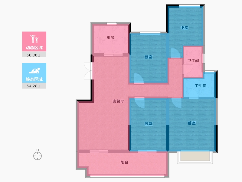 江苏省-镇江市-中南·香漫园-100.01-户型库-动静分区