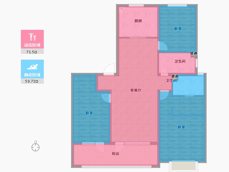 山东省-青岛市-海尔产城创云玺-118.00-户型库-动静分区