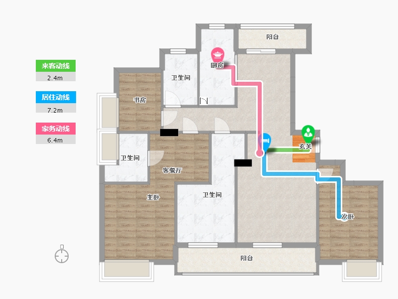 江西省-南昌市-市政绿城桂语江南-115.00-户型库-动静线