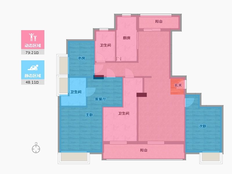 江西省-南昌市-市政绿城桂语江南-115.00-户型库-动静分区