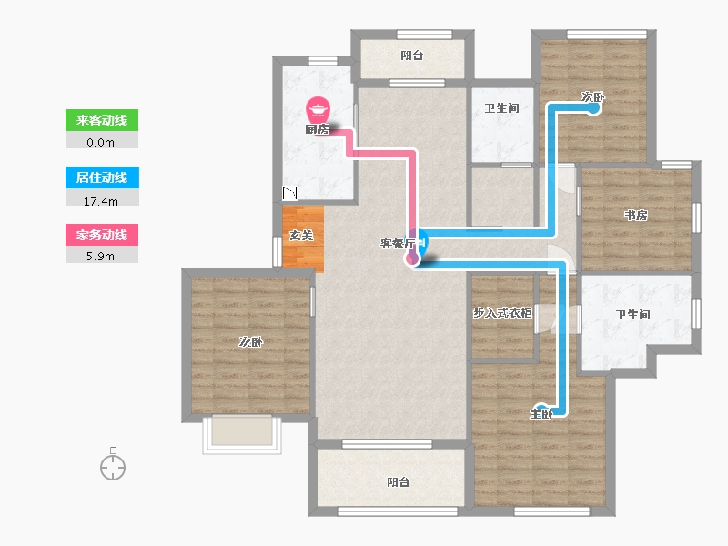 江西省-南昌市-市政绿城桂语江南-121.64-户型库-动静线