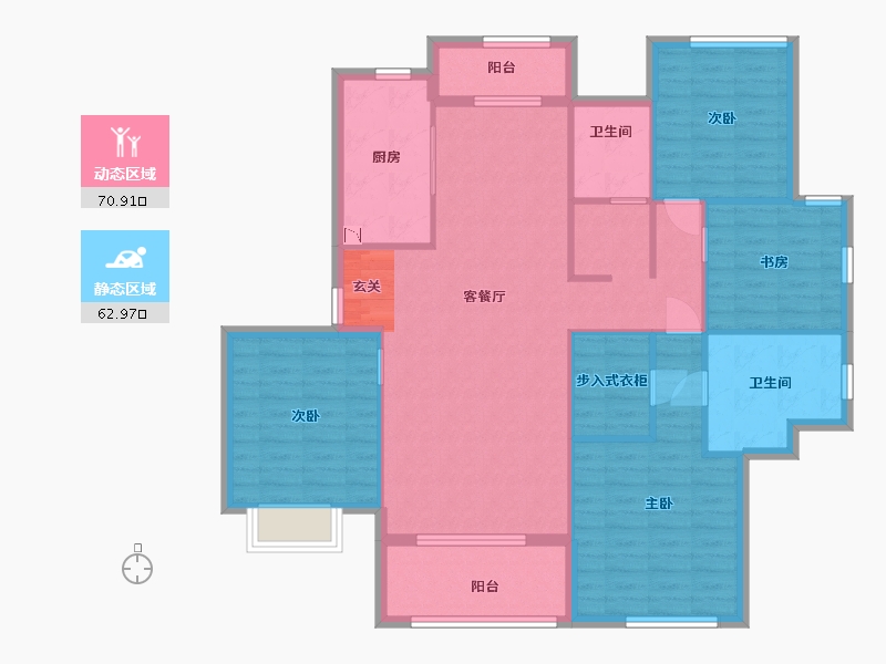 江西省-南昌市-市政绿城桂语江南-121.64-户型库-动静分区