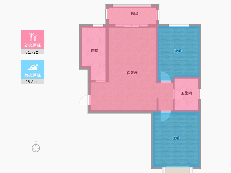 甘肃省-兰州市-怡景新苑二期-71.78-户型库-动静分区