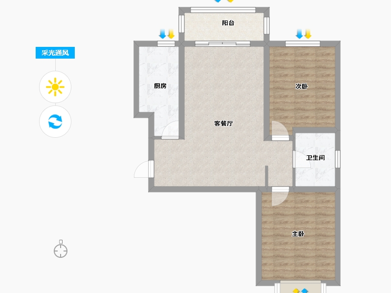 甘肃省-兰州市-怡景新苑二期-71.78-户型库-采光通风