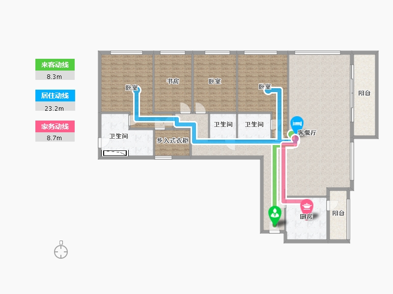 浙江省-杭州市-重庆来福士住宅-193.57-户型库-动静线