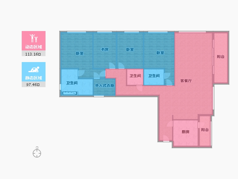 浙江省-杭州市-重庆来福士住宅-193.57-户型库-动静分区