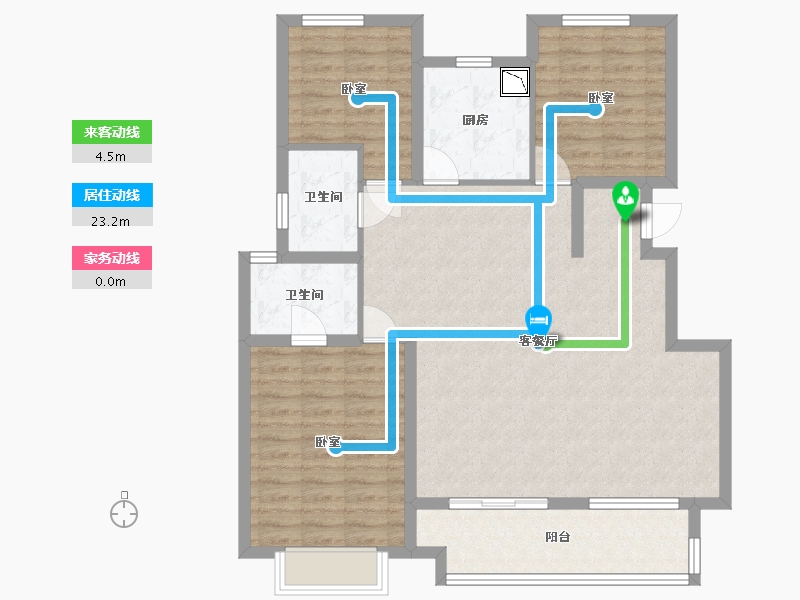 安徽省-合肥市-中海世家-101.29-户型库-动静线