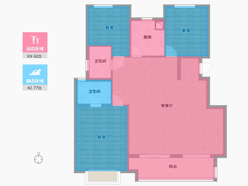 安徽省-合肥市-中海世家-101.29-户型库-动静分区