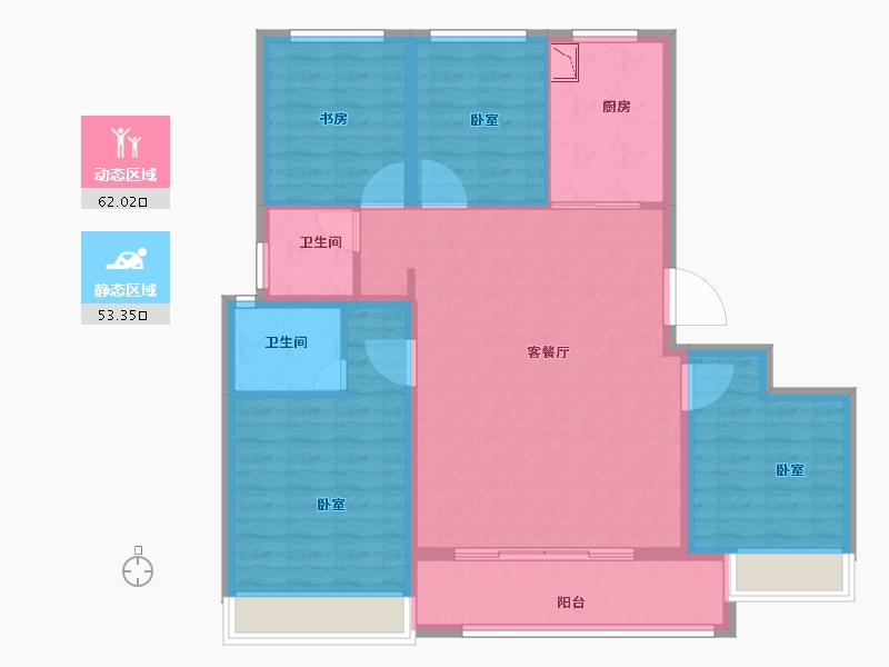 浙江省-金华市-保利天汇-104.00-户型库-动静分区