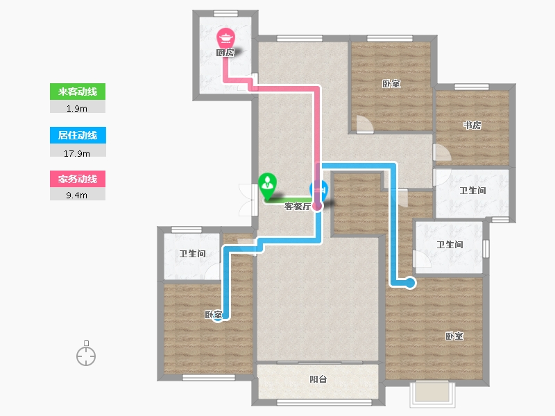 山东省-济南市-翡翠大观-142.00-户型库-动静线