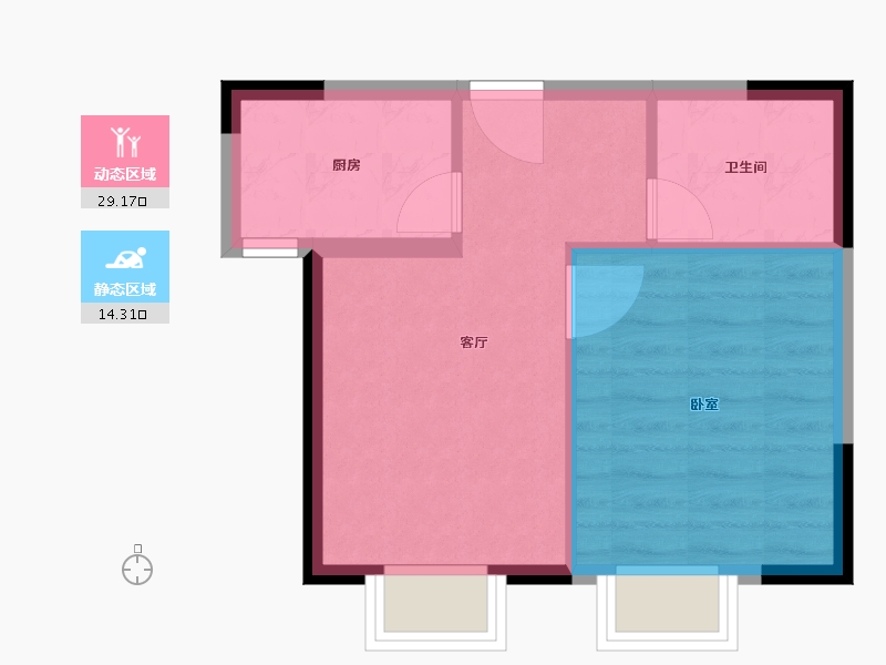 山东省-济南市-龙湖奥东11号-39.00-户型库-动静分区