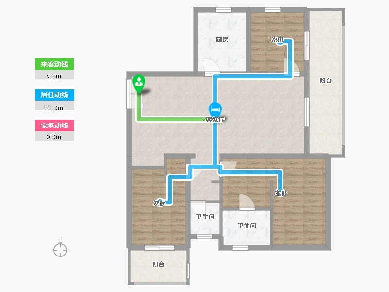 山东省-青岛市-润锦中央美地-111.95-户型库-动静线