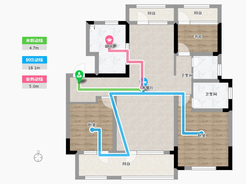 山东省-青岛市-天泰时光印象-100.01-户型库-动静线