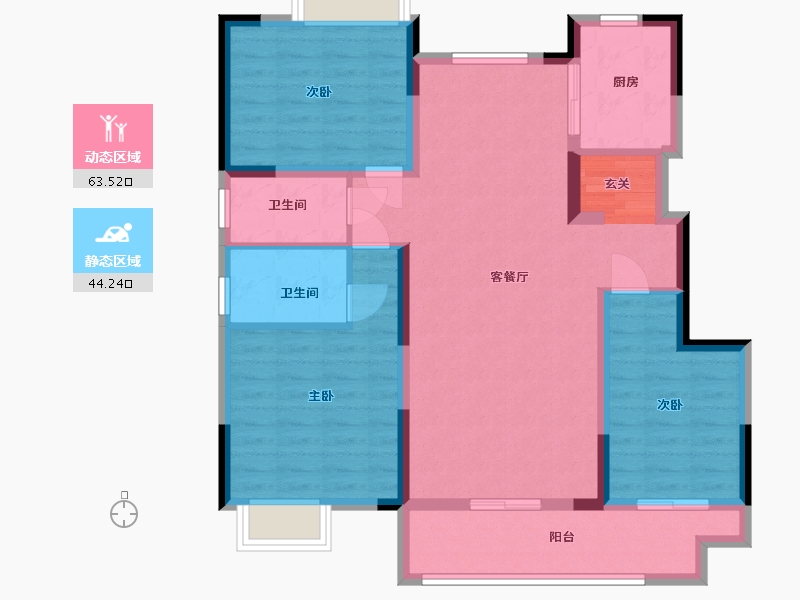 江西省-九江市-锦天府-96.01-户型库-动静分区