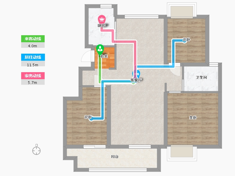 江西省-九江市-锦天府-81.41-户型库-动静线