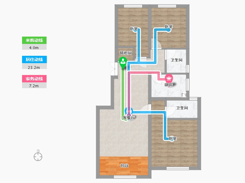 浙江省-湖州市-菱湖玉园-71.00-户型库-动静线