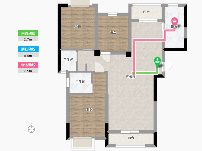 江西省-九江市-九瑞新城-80.13-户型库-动静线