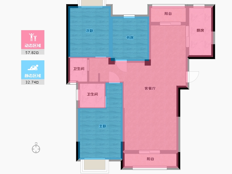 江西省-九江市-九瑞新城-80.13-户型库-动静分区